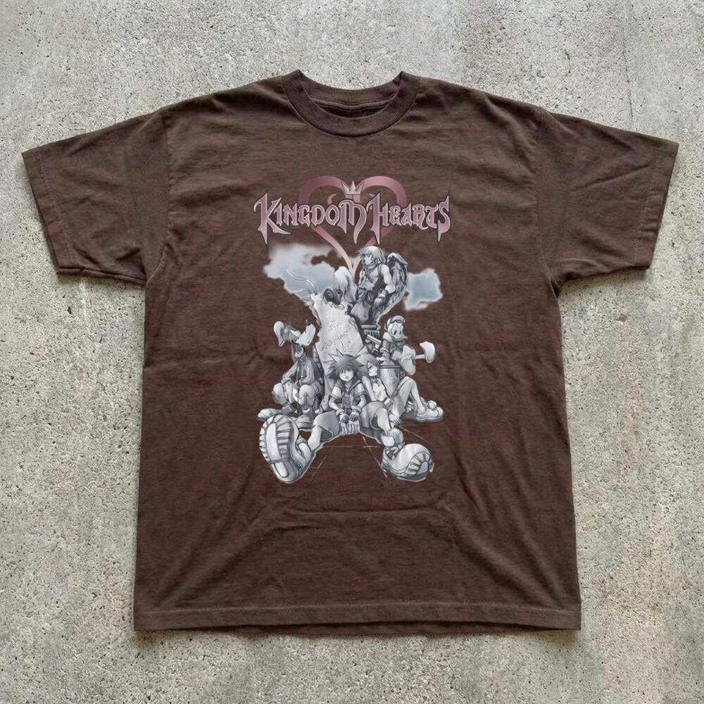 Brown Kingdom Hearts Graphic Tee